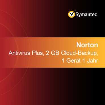 Norton Antivirus Plus, 2 GB cloud-back-up, 1 apparaat 1 jaar