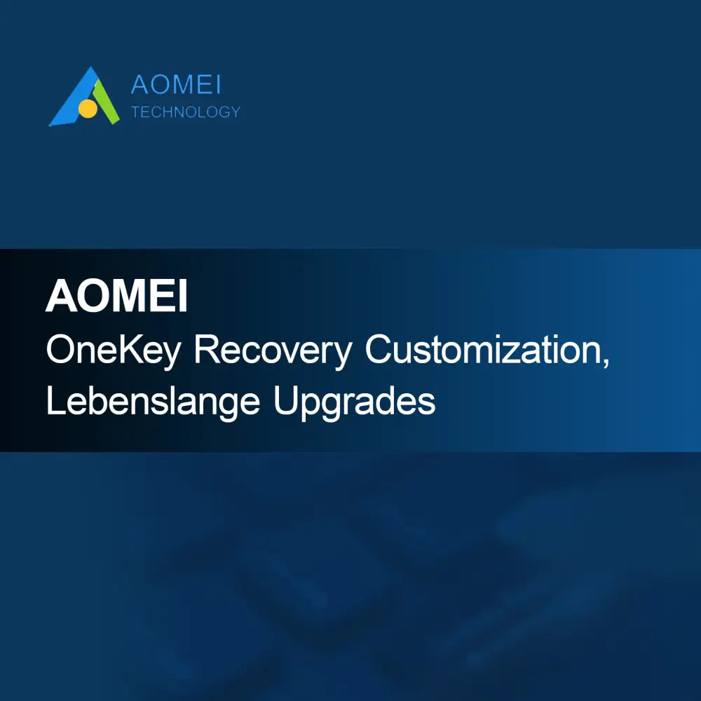 AOMEI OneKey Recovery Aanpassing, Levenslange Upgrades